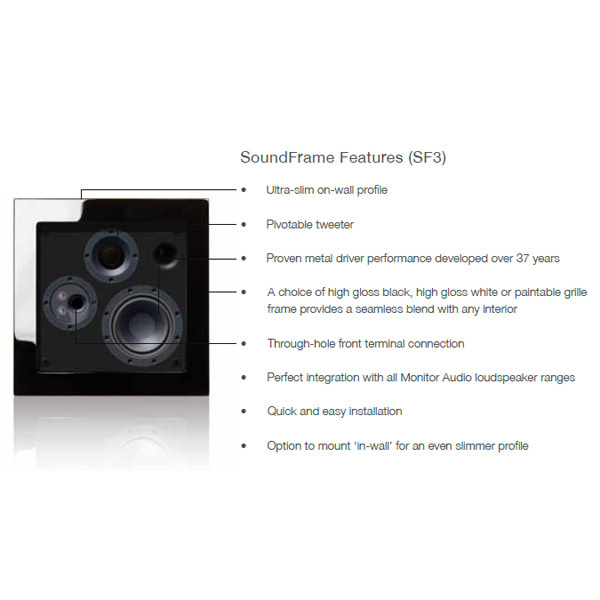   Monitor Audio Soundframe 3 White:  3