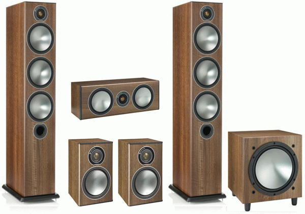   5.1 Monitor Audio Bronze 6 +  Bronze W10 walnut  (Monitor Audio)