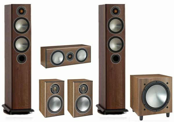   5.1 Monitor Audio Bronze 5 +  Bronze W10 walnut  (Monitor Audio)