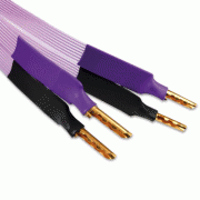    Nordost Purple flare, 2x3m is terminated with low-mass Z plugs:  2