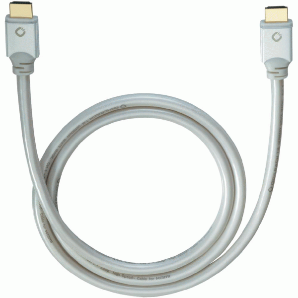  HDMI  Oehlbach 92473 White Magic HDMI 1.4 Cable w. Ethernet 1,7m:  2