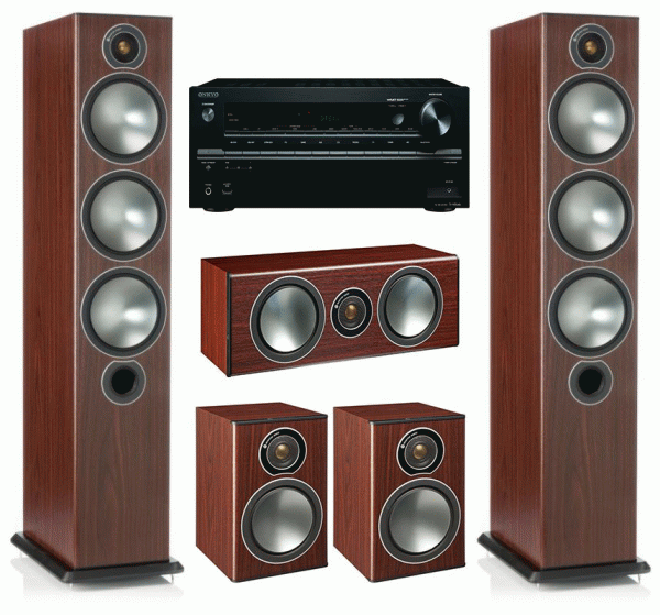   Monitor Audio Bronze 6 rosemah + Onkyo TX-NR646  (Monitor Audio)