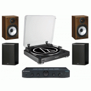   Audio-Technica AT-LP60 Bluetooth + Topaz AM5 + MONITOR AUDIO Monitor Reference 1 Black/Walnut:  2
